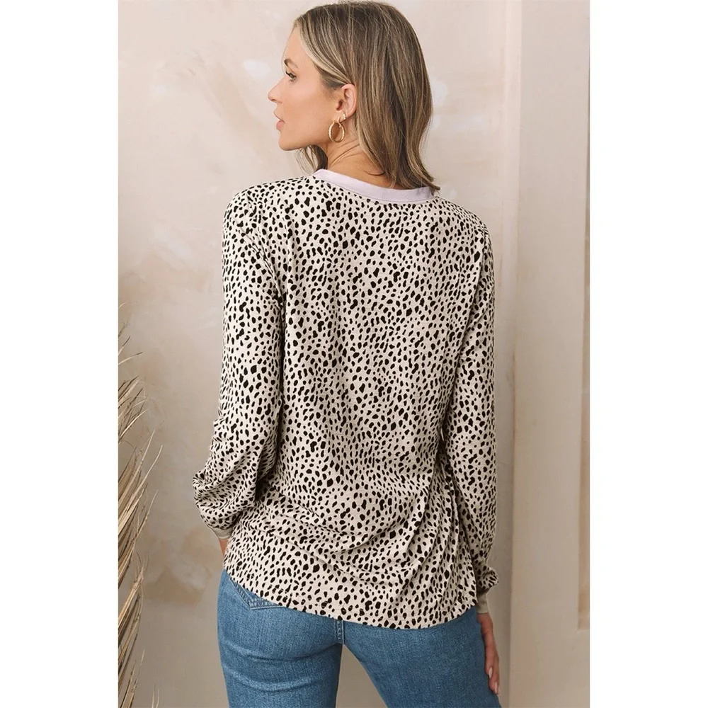 Animal Print Long Sleeve Top - Picture 3 of 3